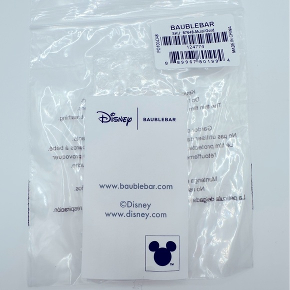 BaubleBar Gold Disney Pisa Bracelet Minnie Pave NWT - Picture 7 of 7